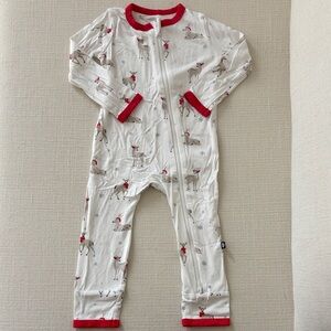 Kyte Baby Reindeer Zippered Romper